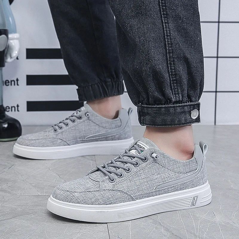 Men's Casual Sneakers Lace Up Trendy Original Casual Brand Flat Shoes for Men Summer Comfortable Canvas Shoe Tenis Masculino