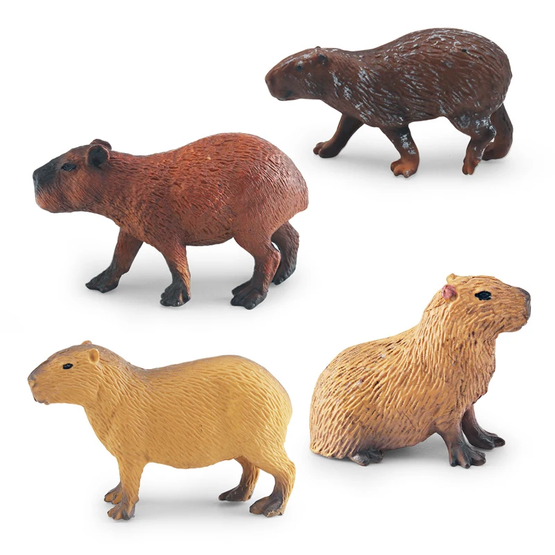 

Simulated Plastic Animal Figurines Zoo Wildlife Capybara Model Cute Capybara Cub Action Figure Children Educational Toys Gift