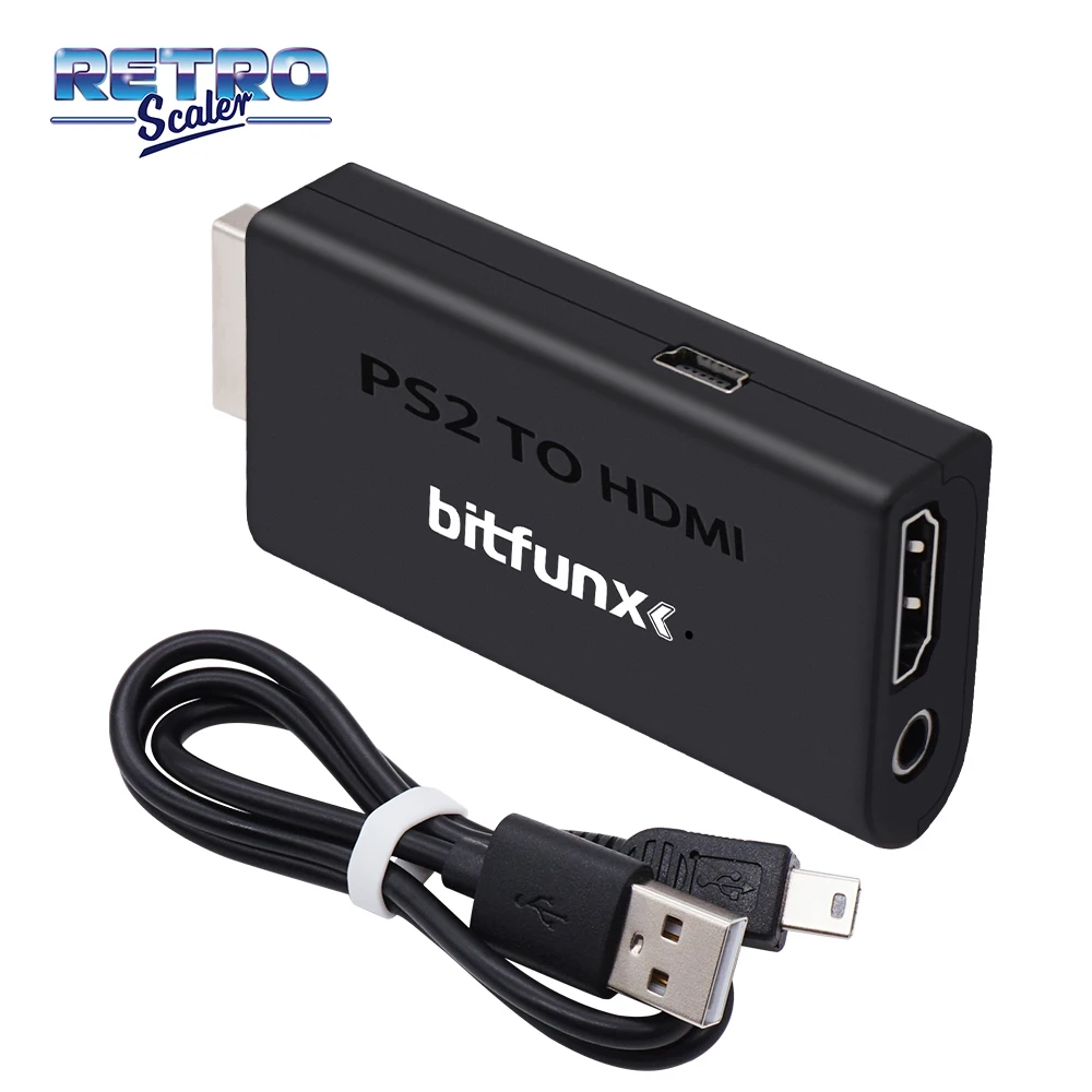 Adattatore Convertitore Compatibile Bitfunx Video E Audio (Ypbpr) Da Ps2 A Hdm Per Console Di Gioco Playstation2 Ps2