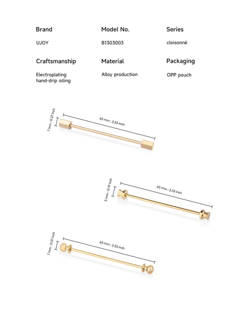 Fermacravatta A Clip 3 Pezzi - Spille Per Colletto Camicia Uomo | Accessorio Elegante Per Cravatte - Foto 9