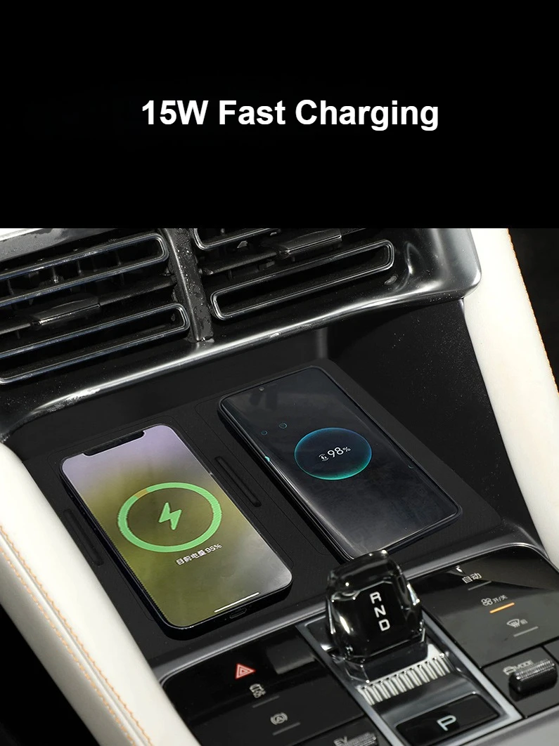 for BYD Song Plus Seal U 2023 2024 2025 Car Center Console Wireless Charger 15W Smart Fast Charging Pad Mobile Phone Holder detail image 3