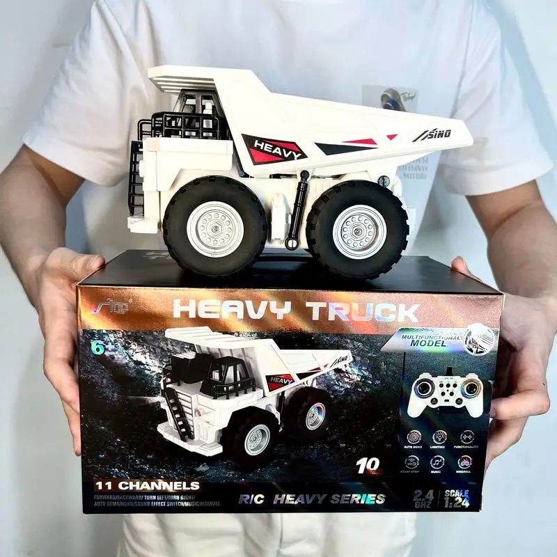 1/24 Scale RC Dump Truck and Excavator Toy 11 Channels Lights  Horn Sounds Perfect Kids Birthday Gift 2