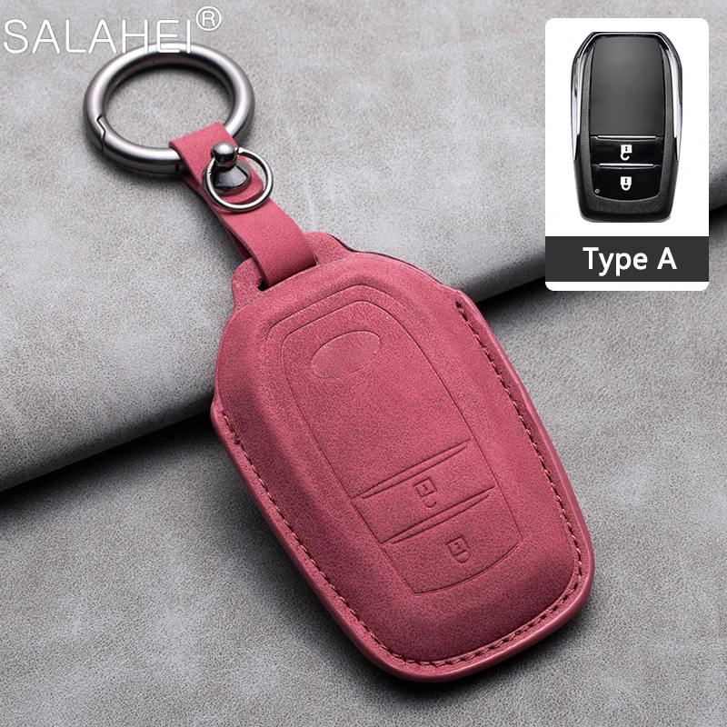 

Car Key Cover Case Holder Fob For Toyota CHR Hilux Fortuner Land Cruiser 200 Camry Corolla Crown RAV4 Highland Prado Yaris Aygo