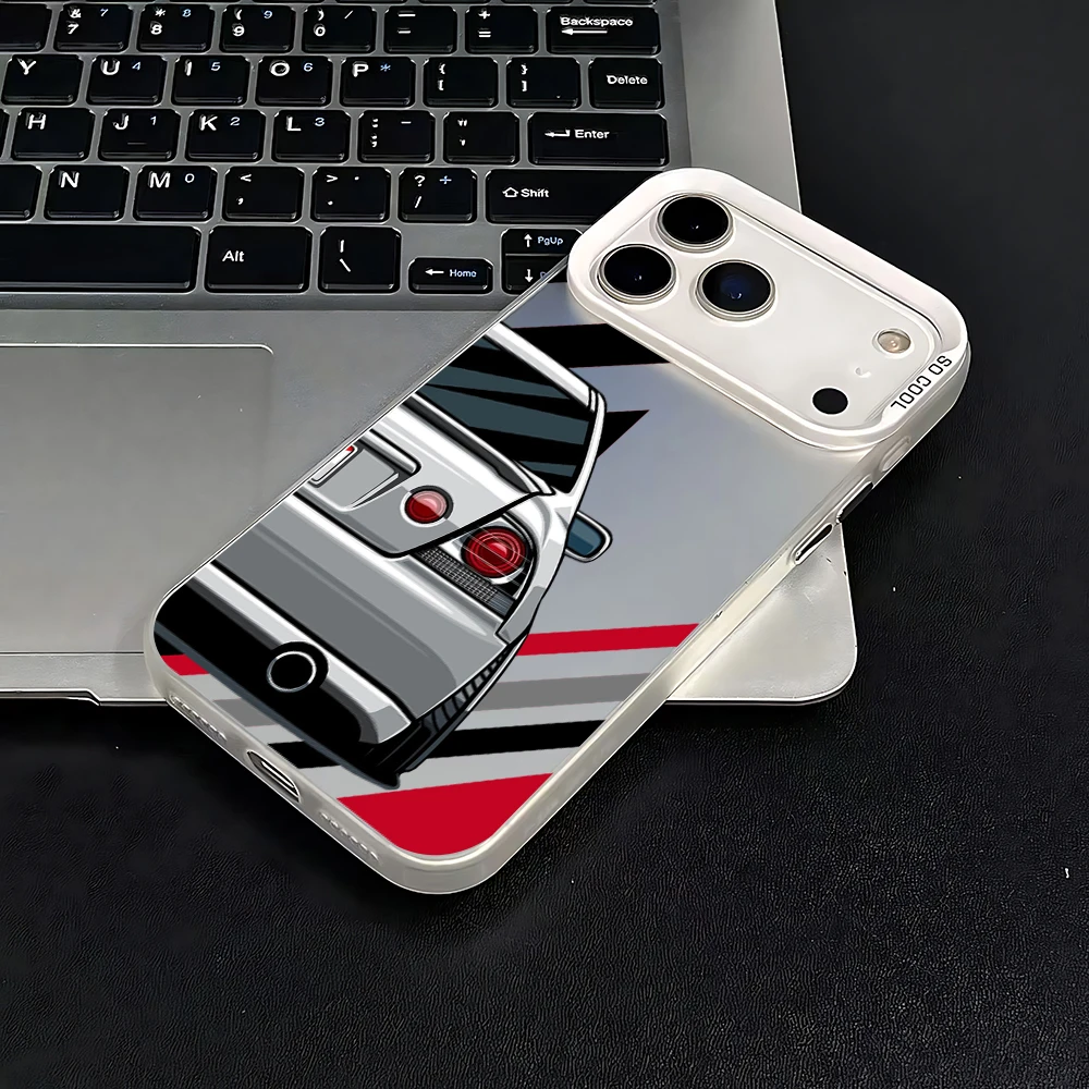 Cartoon Modified JDM Car Matte Phone Case