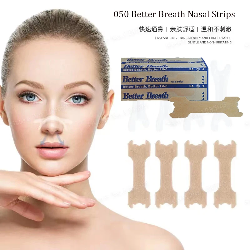 50pcs Better Breathe Nasal Strips（55x16mm）Antisnoring Patch For Male