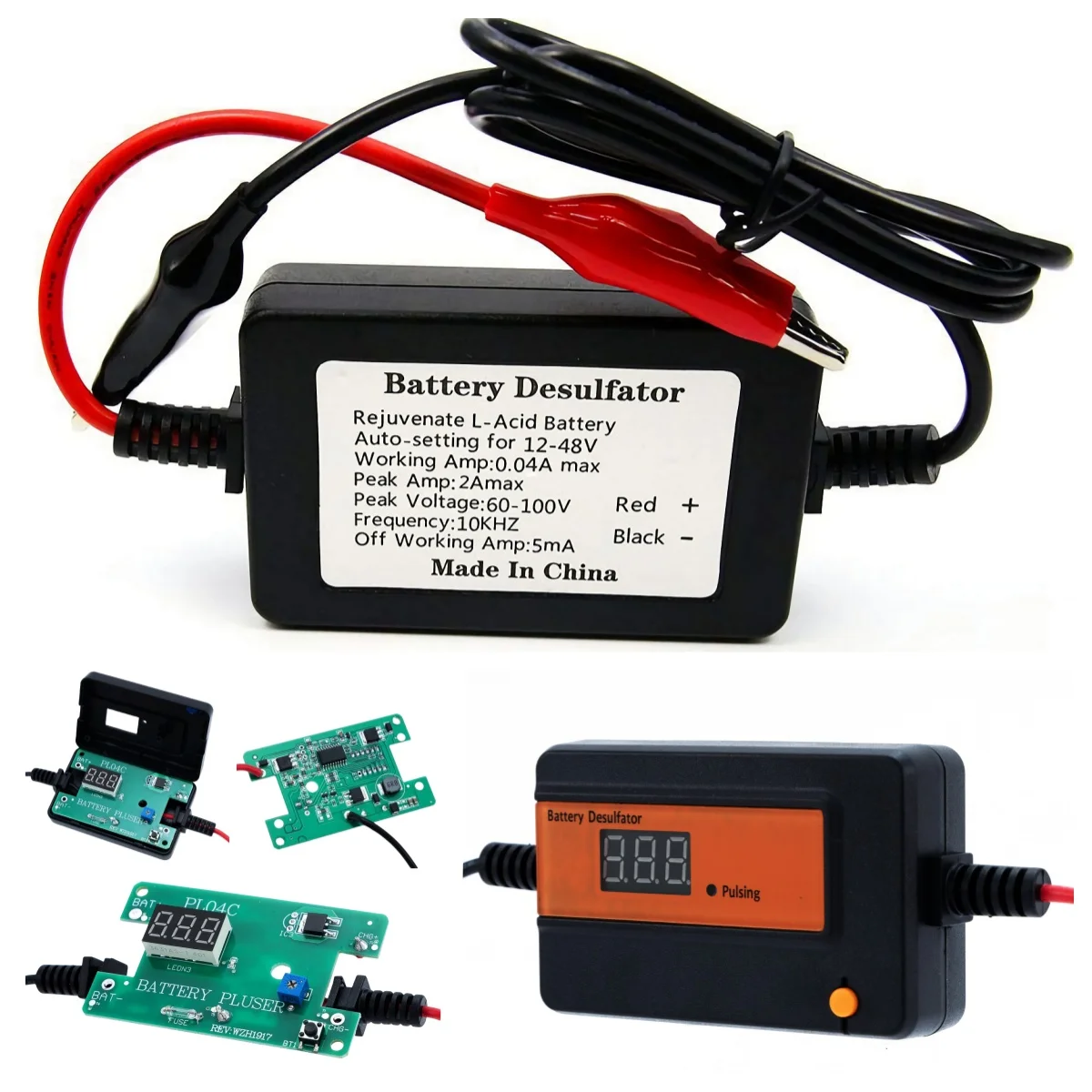 

Free Shipping Digital Auto Pulse Car Battery Desulfator Desulphator Lead Acid Batteries 400Ah