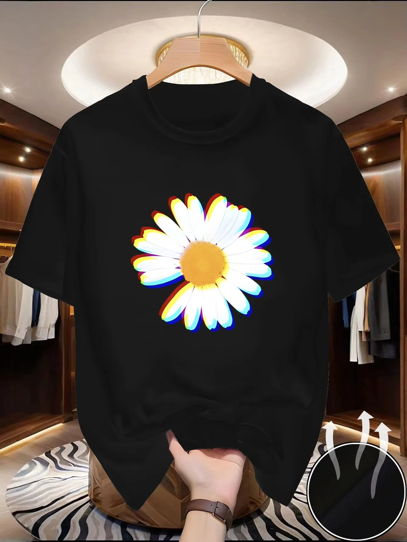 Herren-T-Shirt mit Rundhalsausschnitt und kurzen Ärmeln, Alltags-Essential, Sportbekleidung, bequeme Passform, stilvoller Schnitt.