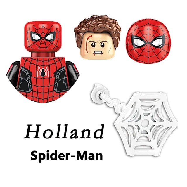 Brand DISNEY Spiderman Spider-Gwen Building Block Doctor Octopus Mysterio Miles Morales Lizard Electro Action Figure Kid Toys M-KF1643