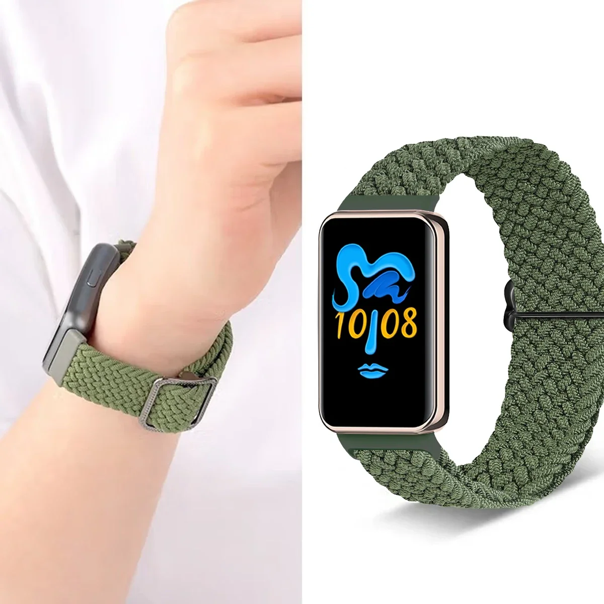 Elastic Nylon Solo Loop Bracelet - Knitted Woven Braided Wristband Strap