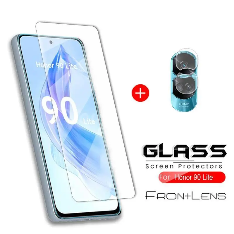 3 Pellicole Vetro Temperato Per Honor 90 5G - Durezza 9H, Anti-impronta, Ultra HD (con Kit Panno E Salviette) - 4