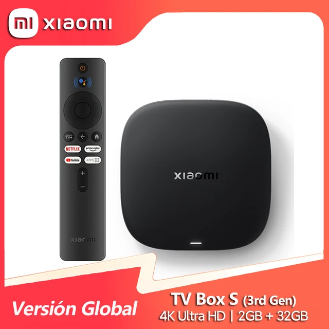 Versione globale Xiaomi TV Box S 3rd Gen 4K Ultra HD Bluetooth 5.2 wi-fi 6 2 + 32GB Google TV Google Assistant Smart Media Player 1