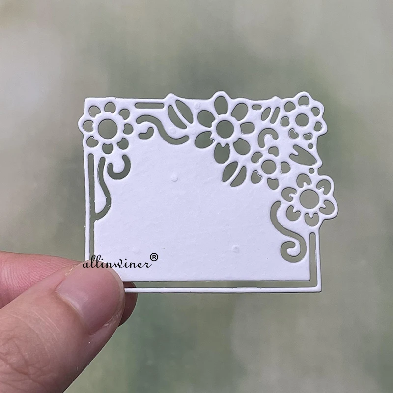

Flower rectangle frame Metal Cutting Dies for DIY Scrapbooking Album Paper Cards Decorative Crafts Embossing Die Cuts