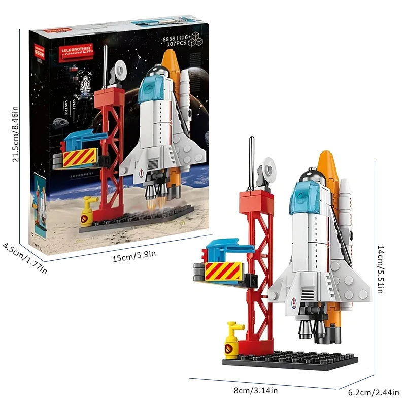 Aerospace Space Rocket Launch Center Base Puzzle Model Mini Building Blocks Assemble Bricks Children's Boys Kids Toys Montessor 4