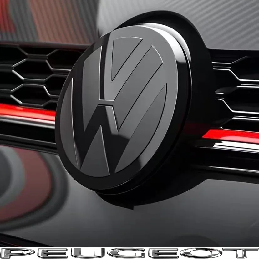 자동차 앞 그릴 및 뒷 트렁크 뚜껑용 엠블럼, VW 폴로 골프 MK6 MK7 파사트 티구안 CC T 호환