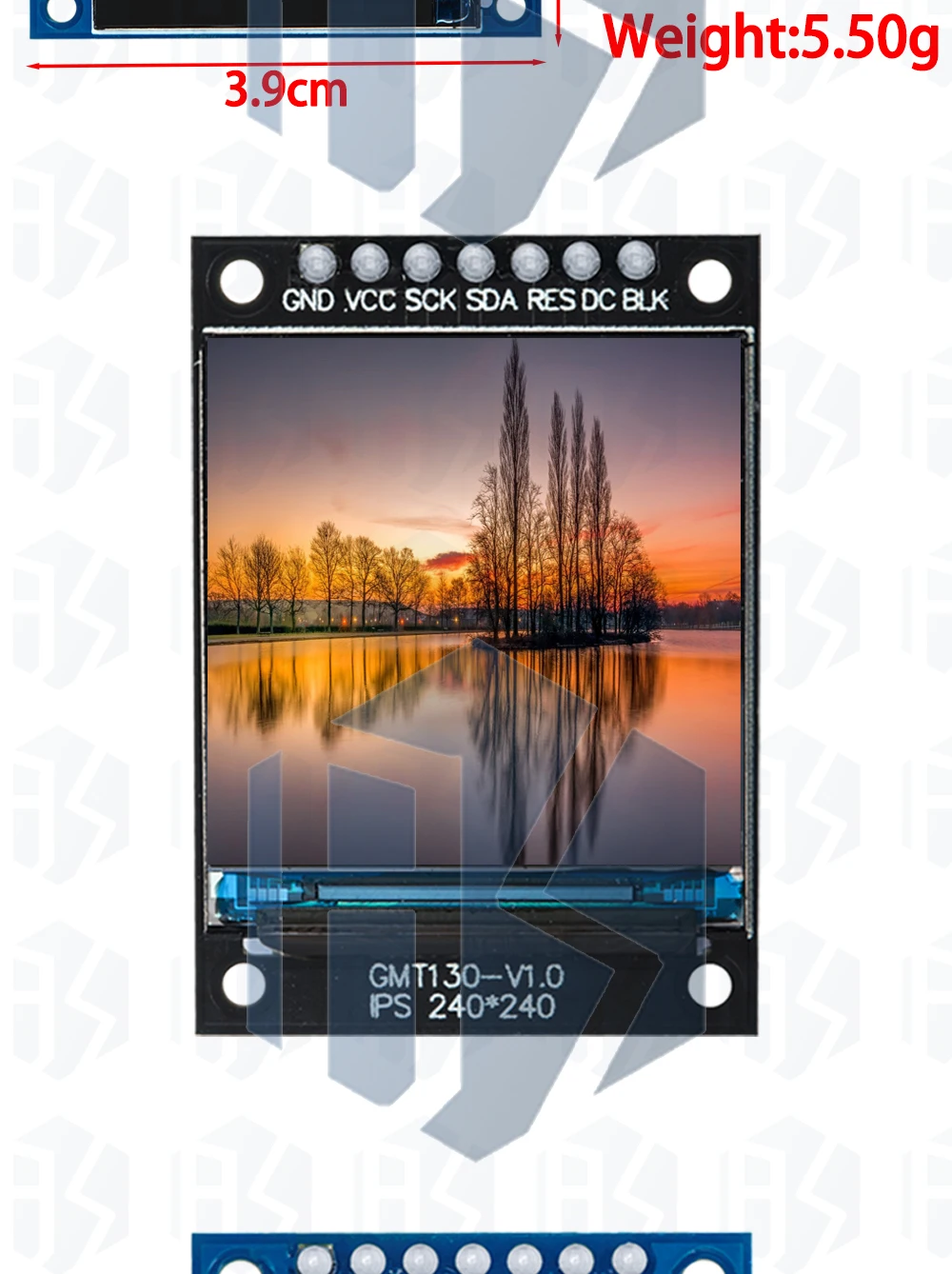 TFT-Display 0,96 / 1,3 Zoll IPS 7P SPI HD 65K Vollfarb-LCD-Modul ST7735 Laufwerk IC 80*160 (nicht OLED) für Arduino – Detail 6
