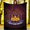 West Ham United Logo Cute Throw Blanket for Winter Blankets for Decorative Sofa Cover Blanket King Size Microfiber Bedding Plaid 3