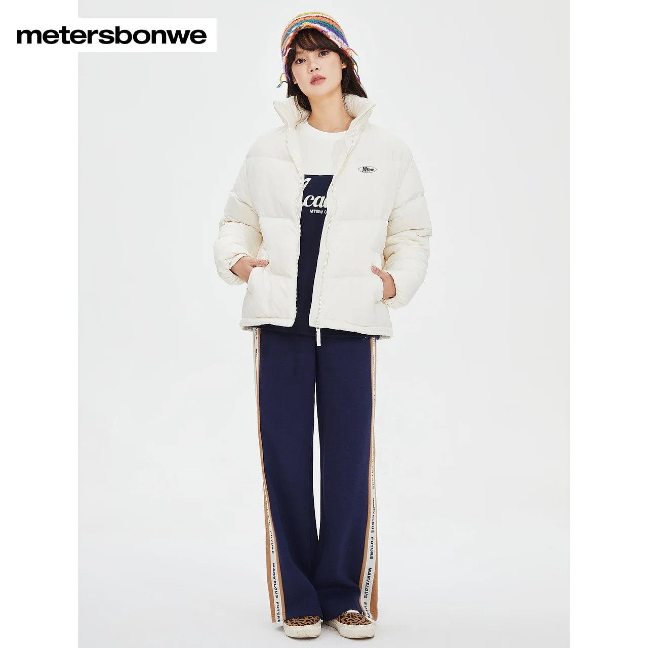 Metersbonwe Down Jacket Women Winter New Fashion Coat Ladies Outerwear Hight Quality Brand Tops