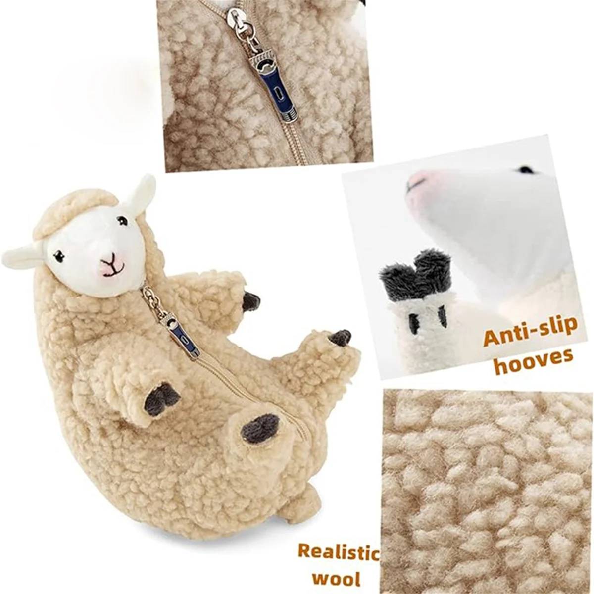 Plushies,Shaved Sheep,Funny Lamb Stuffed Animal,Cute Plushie,Sleeping Pet Buddy,Best Birthday Gifts for Girls Boys Teens 3