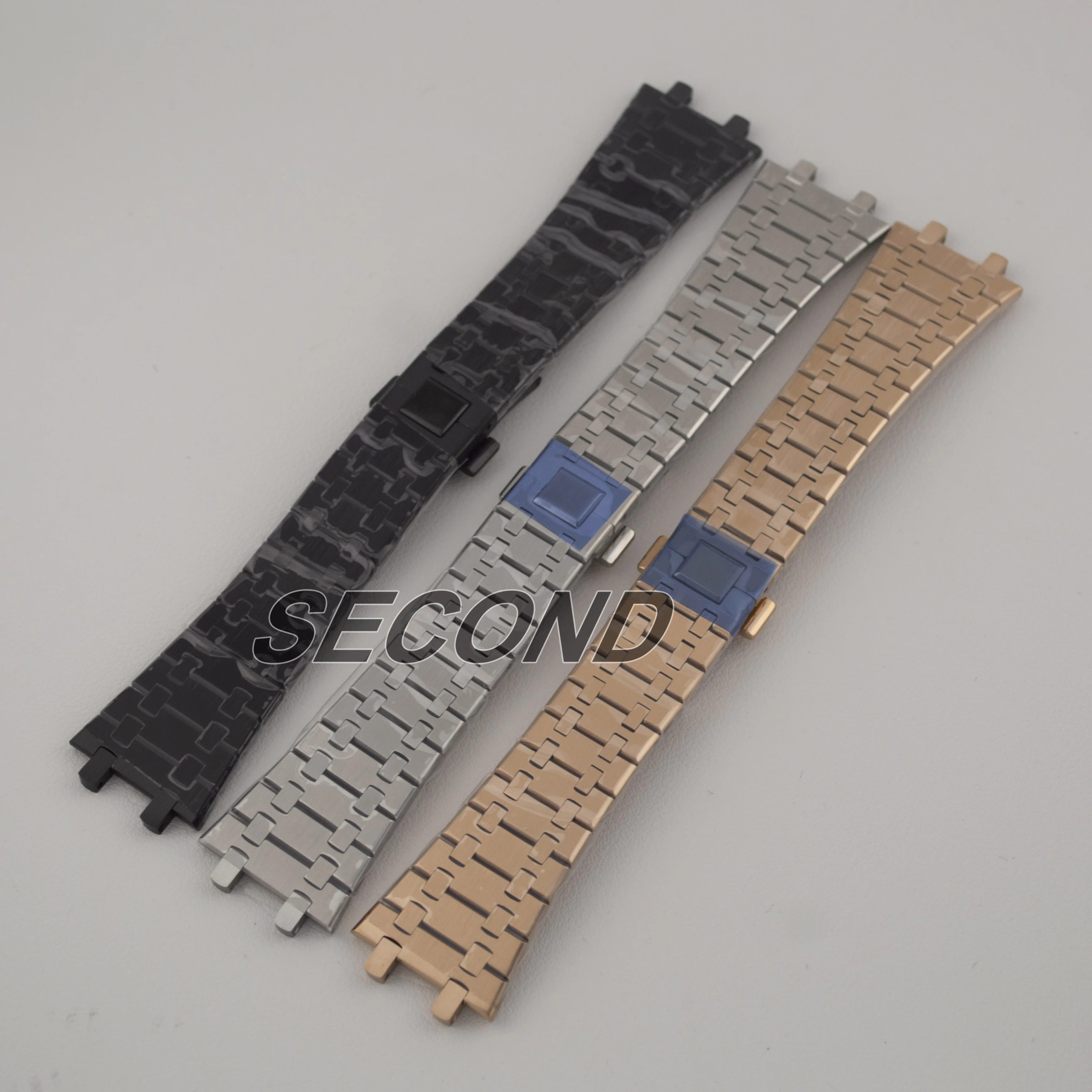 Rose Gold Black PVD Stainless Steel Watch Case with Sapphire Glass - 41mm Waterproof Design