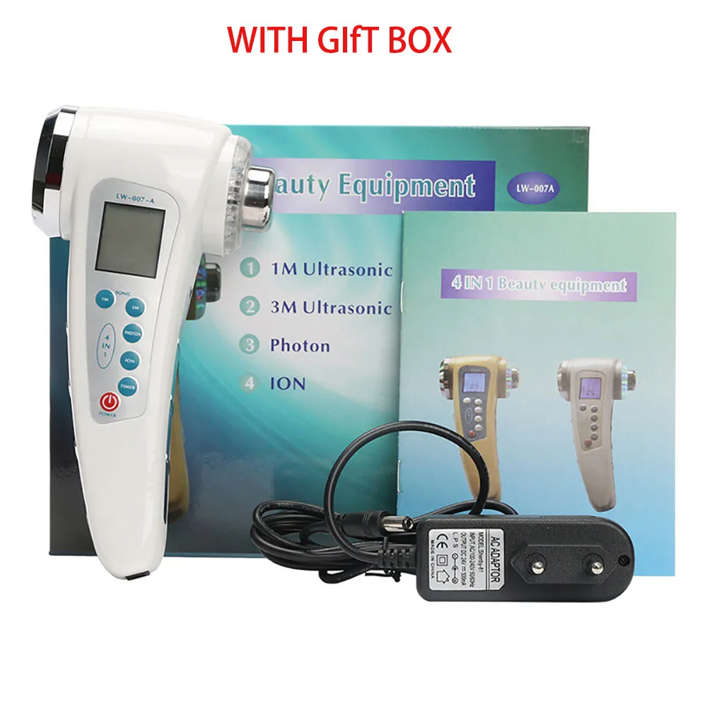 Double-headed Cavitation Ultrasonic Face Body Slimming Massager 7 Colors LED Facial Photon Herapy Skin Care Anti-wrinkle Lifting facial massager