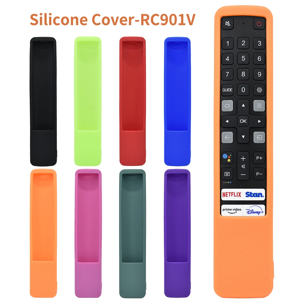 Защитный силиконовый чехол для TCL TV Remote RC901V FMRDFMR1FMR8, моющийся противоударный приятный для кожи чехол для пульта дистанционного управления (art.: 3920c2b04093f) - 3920c2b04093f