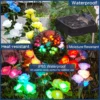 Solar Garden Lights Waterproof LED Outdoor Simulation Rose Flower Solar Light Pathway Lights for Yard Garden Backyard Decor ﻿ 4