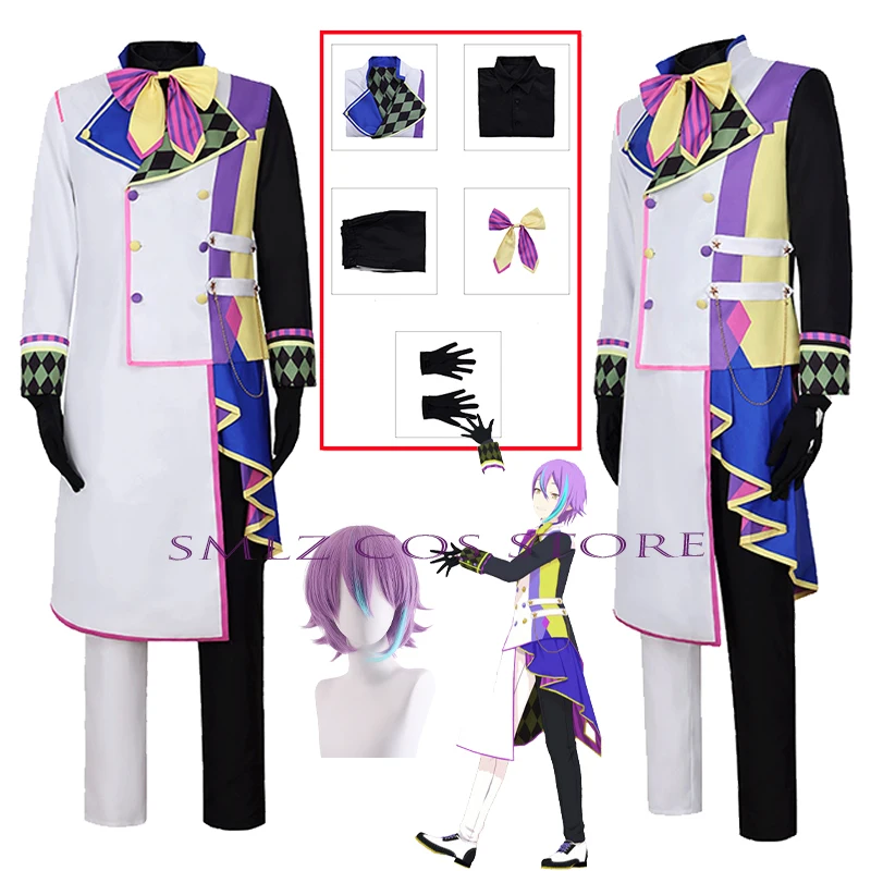 

3th Kamishiro Rui Cosplay Anime Color Stage Project Stage Cosplay Uniform Wig Halloween Party New Outfit for Men