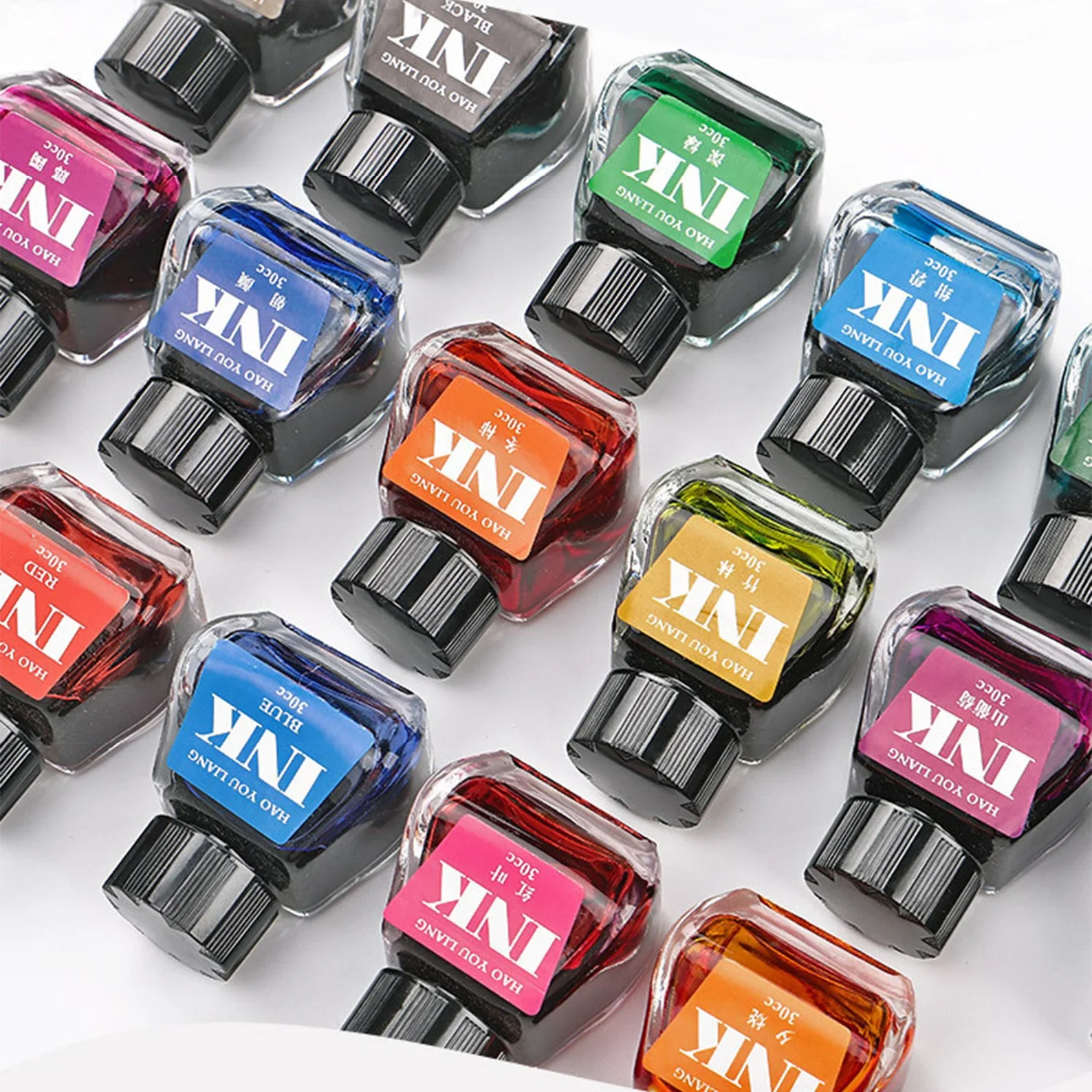 30ml Fountain Pen Ink Refilling Smooth Liquid Inks Stationery School 8