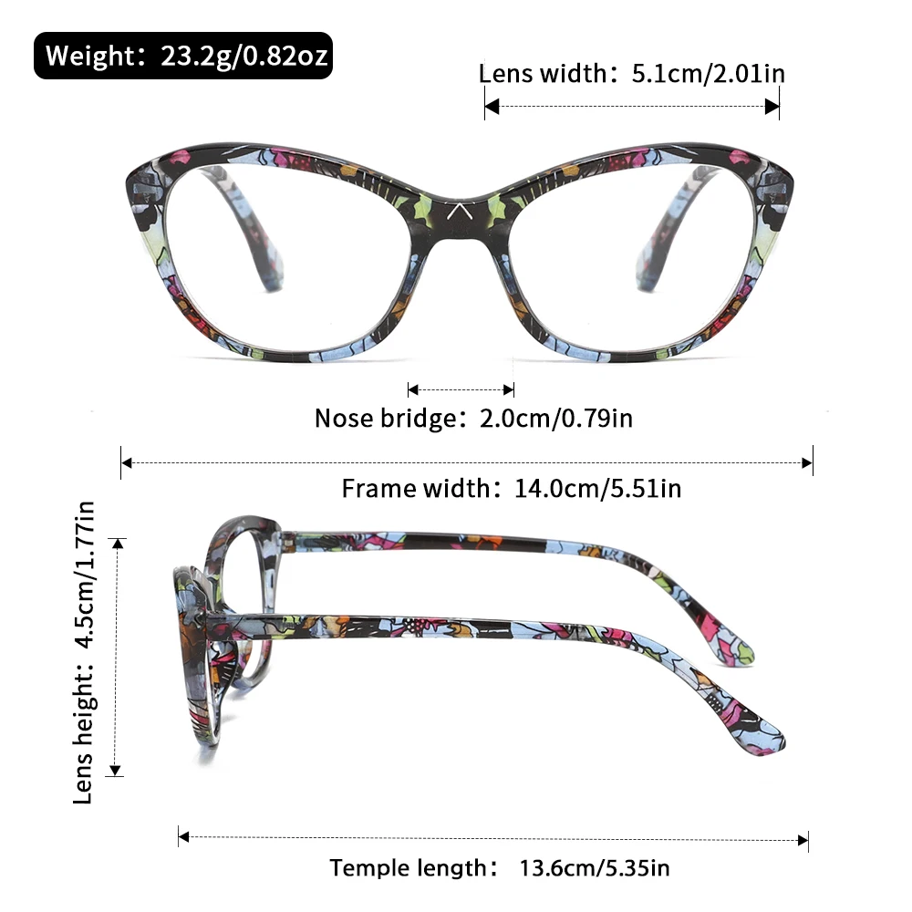 Chic Cat-Eye Reading Glasses - Stylish & Colorful Vision Accessory