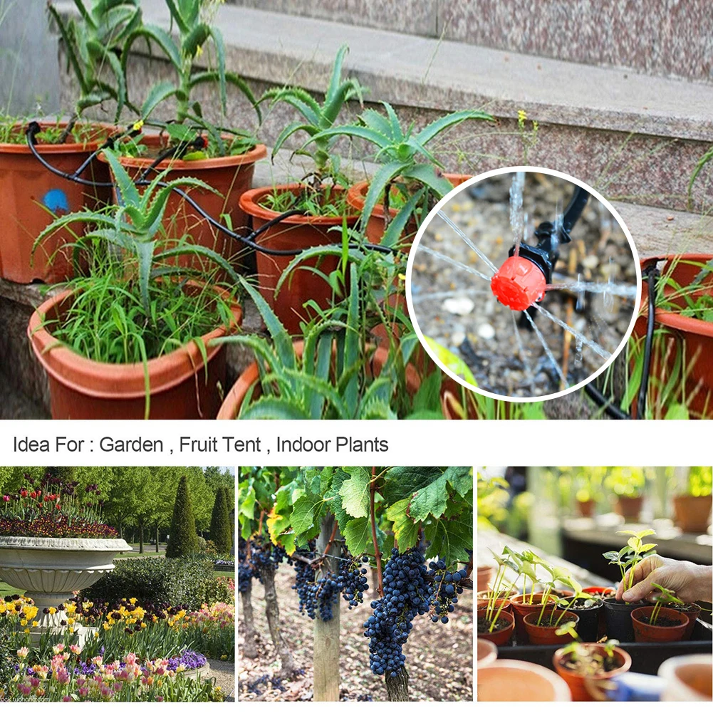Adjustable Water Dropper 100PCS Micro Flow Irrigation Hose Drip Head Kit Adjustable Nozzles Drip Irrigation SprinklerDripEmitter garden sprinkler plants irrigation kits plant waterer irrigation sprinklers garden irrigation nozzle drip irrigation drip irrigation sprinklers garden dripper