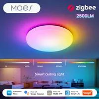 MOES Tuya ZigBee Smart Ceiling LED Light Ambient Lamp Color Temp Tunable RGB Dimming App VoiceControl Work with Alexa GoogleHome 1