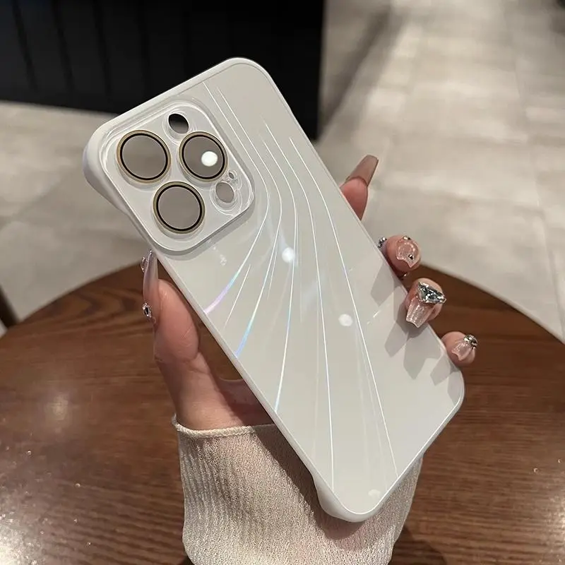 

Bezel-less Streaming iPhone 15 Case with Lens Film 14promax Personalised Creative 13 Protective Case 15proamx 14promax 13promax