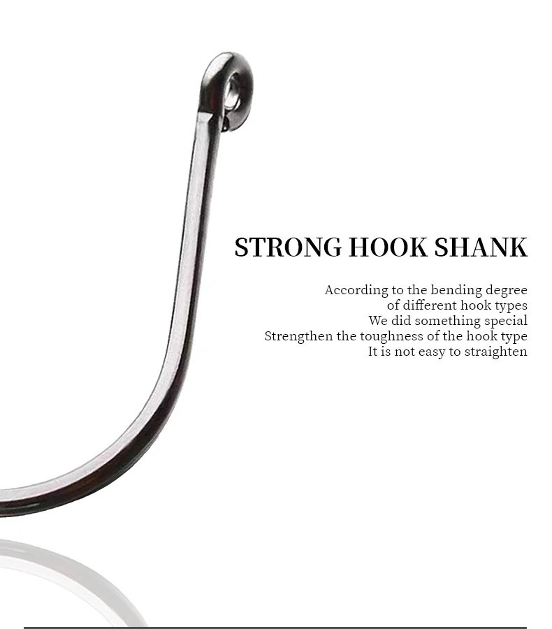 ZYZHE 20~85 Stück/Beutel Angelhaken 0,8 # -14 # Offset Sharp Barbed Chinu Haken BKK Haken Ideal für Salzwasser- und Süßwasser-Angeln. – Detail 7