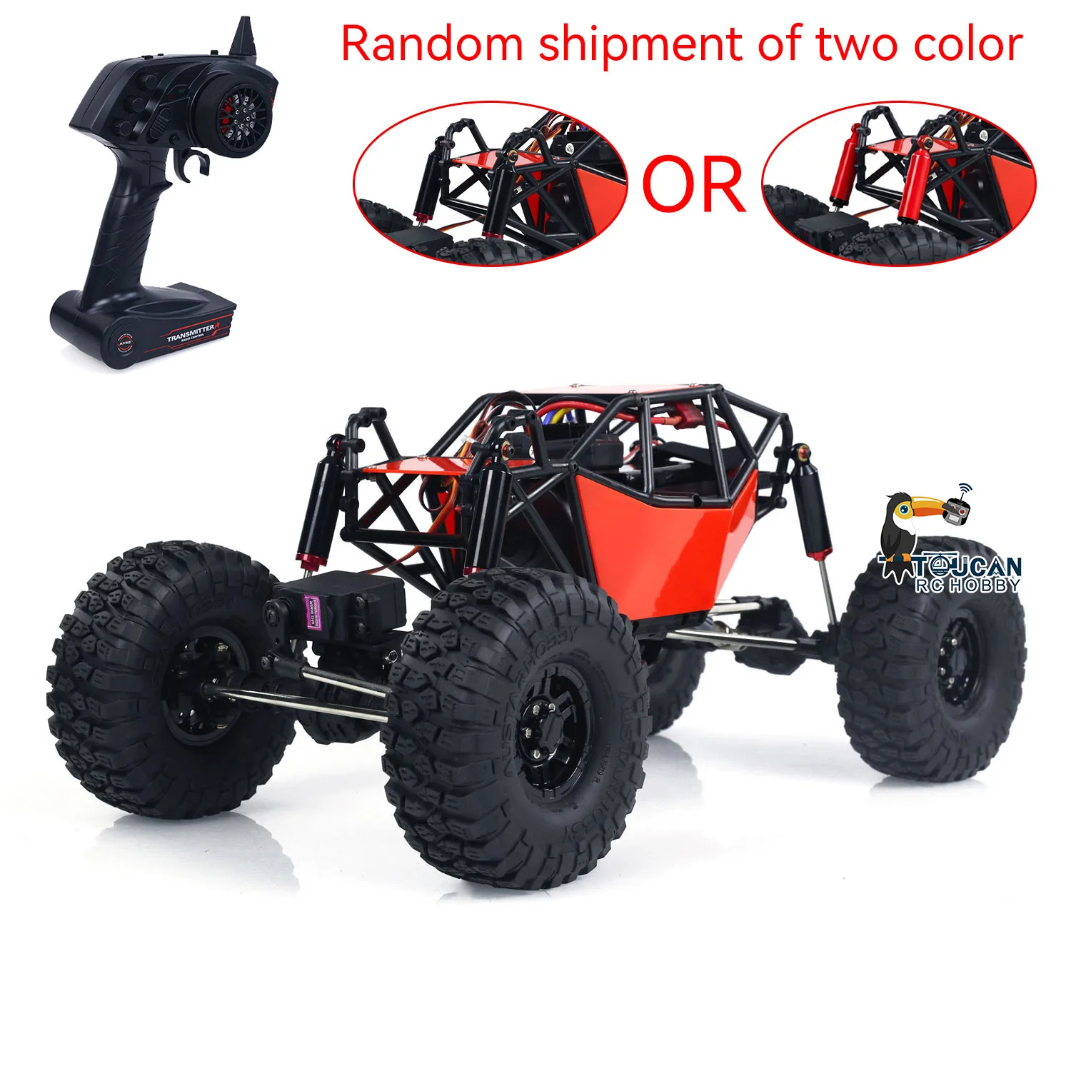 Радиоуправляемый краулер 1/10 4x4 Вездеход 30 км/ч RTR Желтый/Розовый