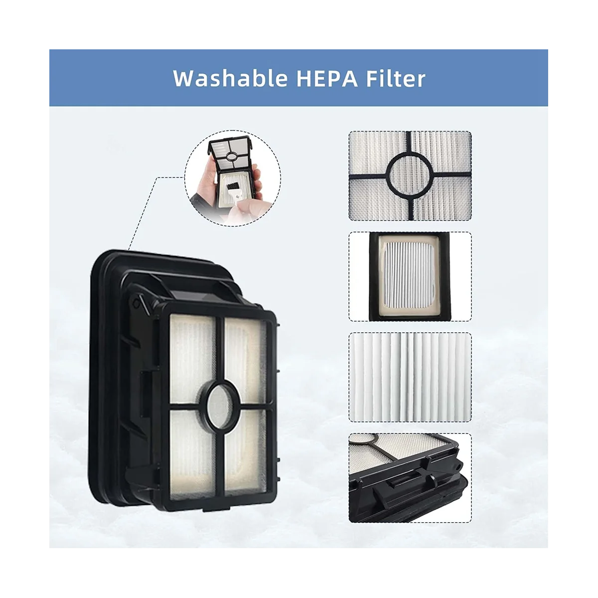 Hepa Filters for Crosswave Cordless Max Series 2554A 2590 2593 2596 Vacuum Cleaner Parts