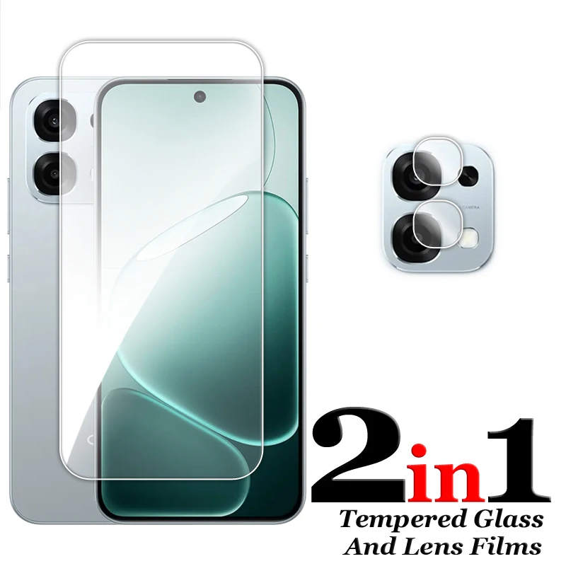 Full Glue Clear Tempered Glass Screen Protector with Lens Film
