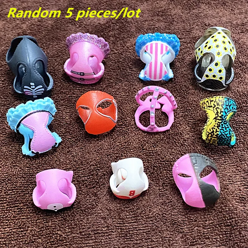 Random 5 pcs/lot Mixed Styles Plastic Clothes LOLs Pets Doll Pet Outfit Dog Cat Pony Rabbit Kids Gift Birthday Toy doll accessories doll clothes