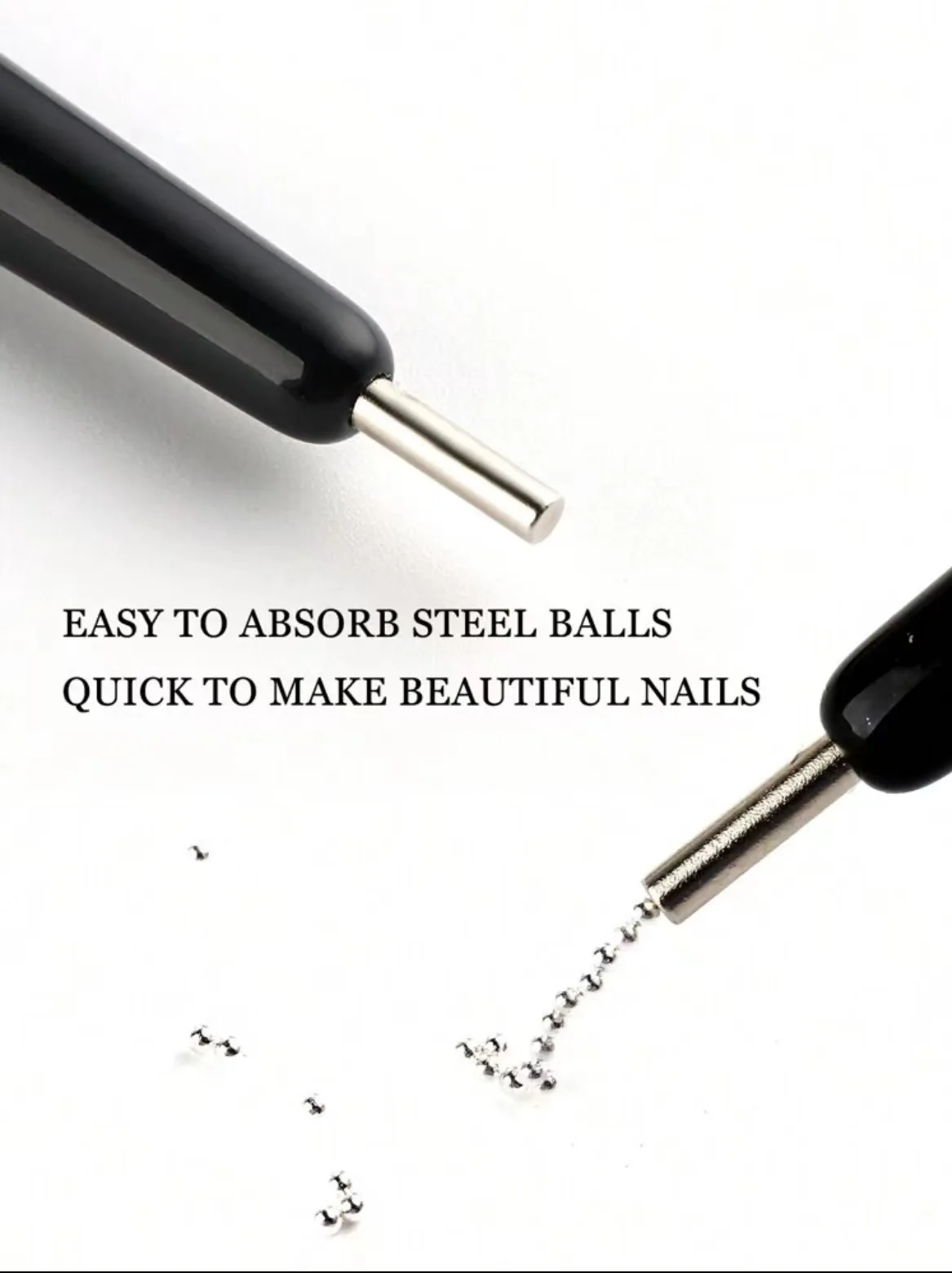 1 Pcs teel Ball Nail Art Magnet Pen, Super Strong Magnetic Manicure Auxiliary Tool, suitable For DlY Metal Jewelry 4