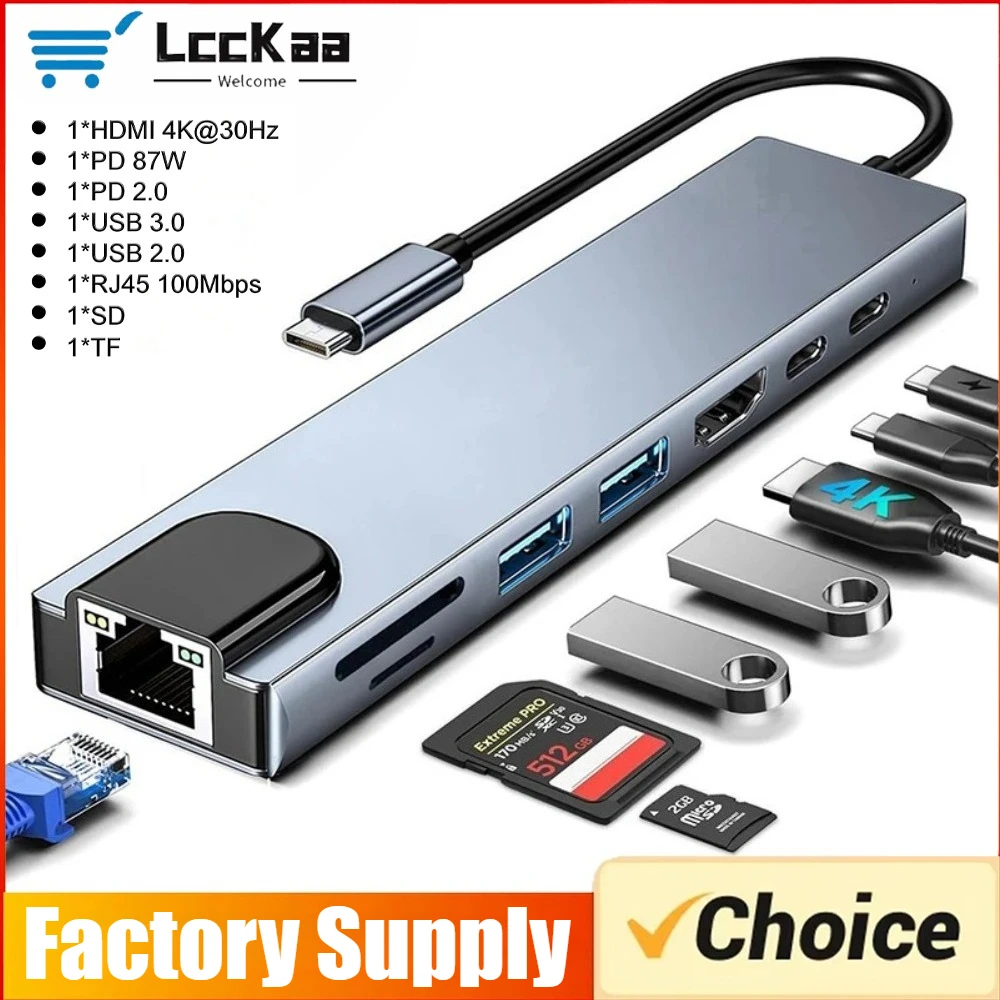 Universal Multifunctional USB-C Hub with 4K HDMI and Fast Charging