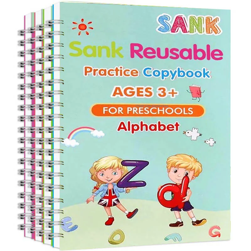 Sank Lettering Calligraphy Set Books for Kids Reusable Montessori Copybook  for French Child Magic Book Groove Calligraphy Gifts - AliExpress