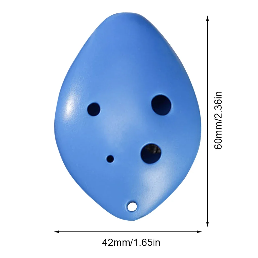 Ceramic Flute 6 Holes Portable Whistle Song Book Neck String Ocarina Musical Instrument Baby Child Gifts