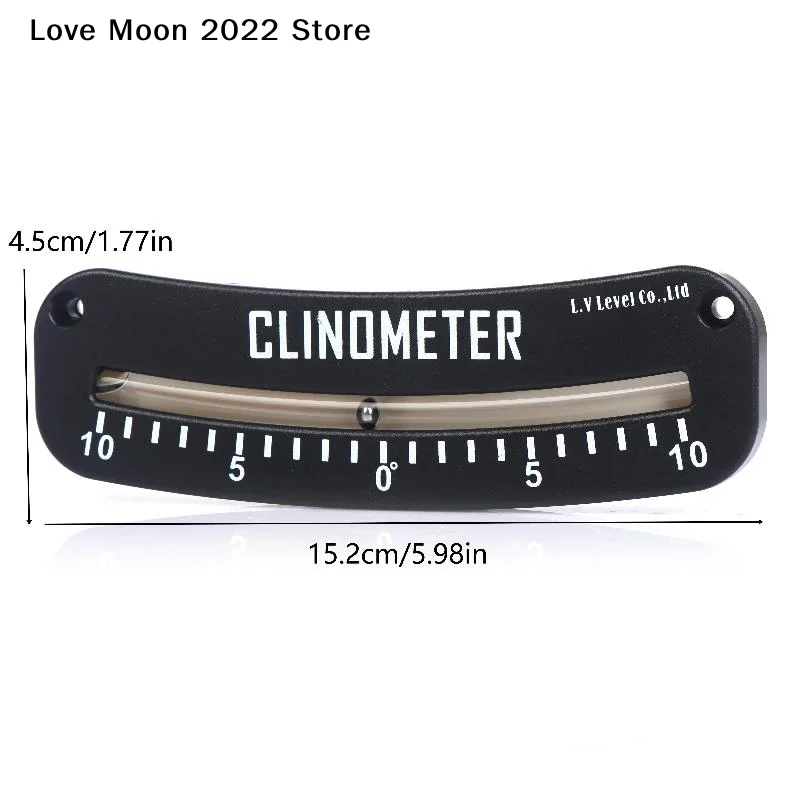 보트 측정 장비용 1개 소형 RV 레벨 경사 지시기 0-10 °   힐 앵글 클리노미터 휴대용 해양 경사계