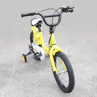 Vélo sportif pour enfants, vélo pour enfants de 16 pouces pour 3 à 8 ans avec hauteur réglable, roues d'entraînement, rangement 6