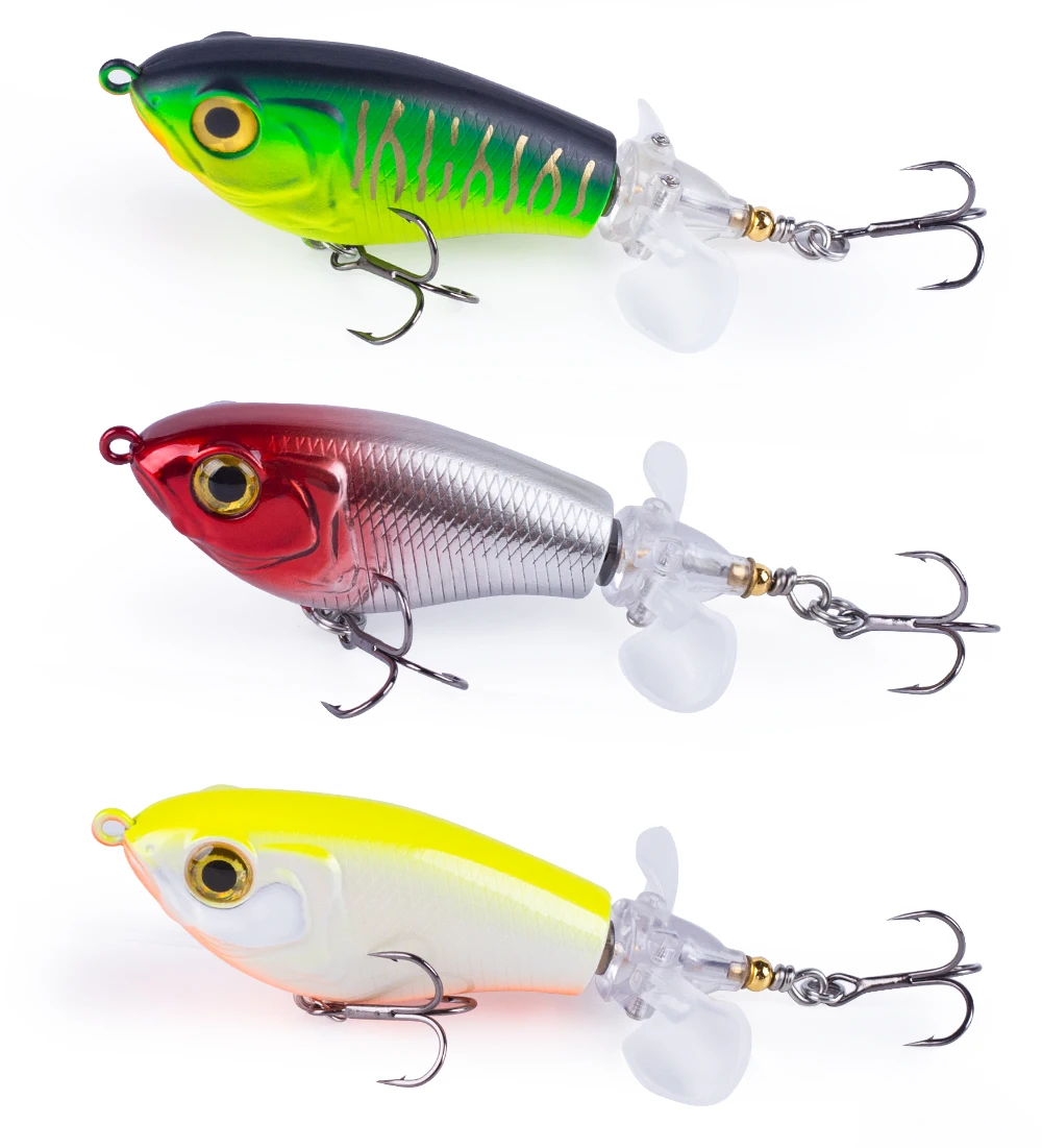 Hanlin 9g/16g Popper Köder Kunst Hartplastik Körper weich gedreht Schwanz Top water Köder Angel köder mit Doppels ch raube Bass Tackle – Detail 12