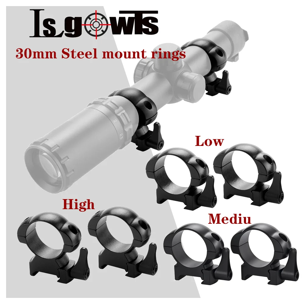 30mm Hunting Rifle Scope Steel Mounts Ring 2Pcs/Set 21mm Picatinny Rail QD Weaver Mount Rings rifle scope mount ring rifle scope mount