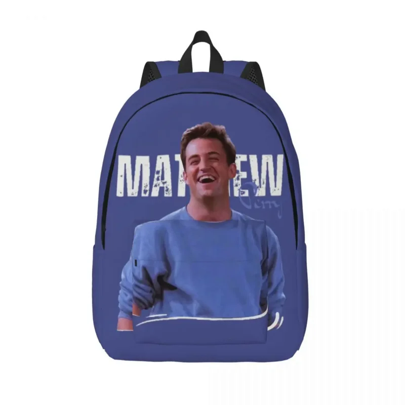 

Matthew Perry Fan Art Design Friends Classical Backpack Sports Student Work Daypack for Men Women College Canvas Bags