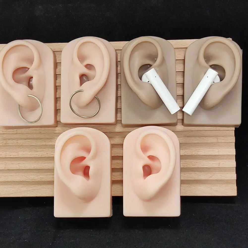 

Tools Tattoo Practice Display Props Piercing Practice Silicone Ear Model Fake Ear Jewelry Earrings Display Simulation Ear