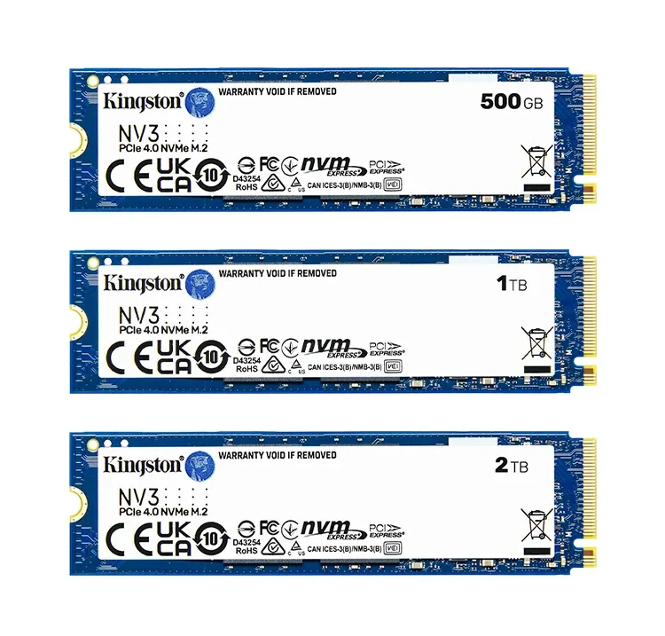 内蔵型SSD Kingston NV3 1TB SSD M.2 NVMe PCIe 4.0 Kingston NV3 PCIe 4.0 NVMe SSD - Lower Power Consumption