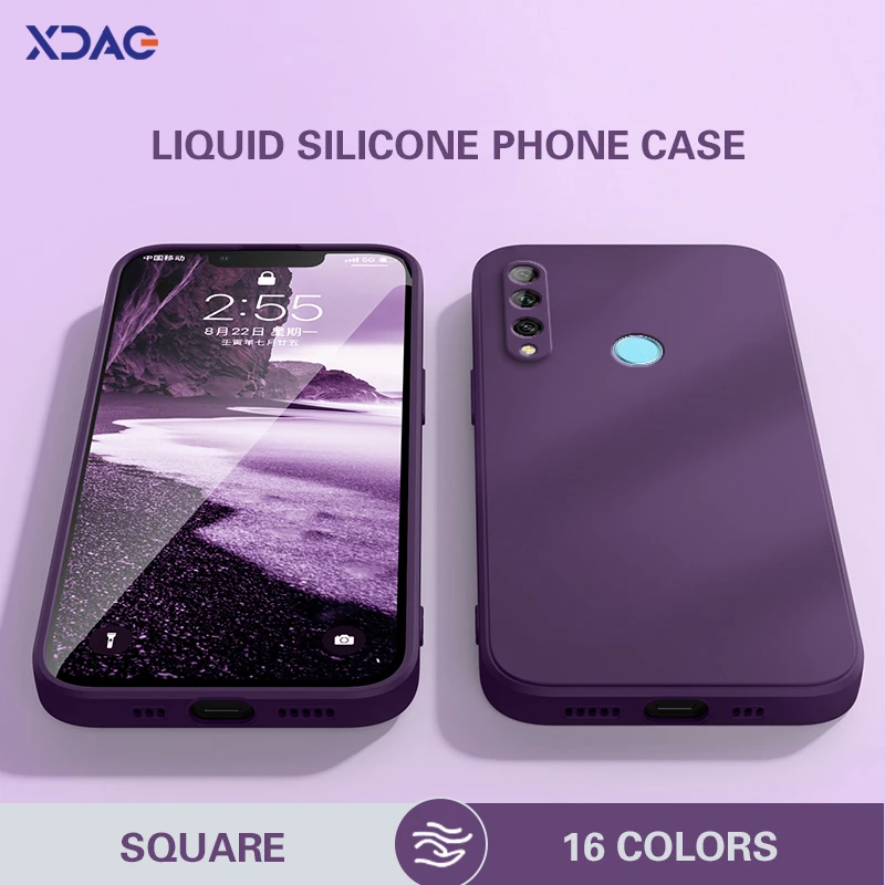 Luxury Shockproof Liquid Silicone Case with Lens Protection - Square Design