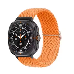 Nylon Braided Sport Strap Wristband - Watch 8 classic (7 orange)
